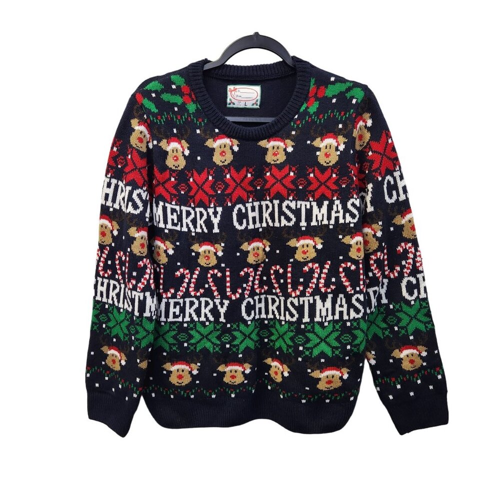SMART LIVING, UGLY CHRISTMAS SWEATER. Size L "FLASHING" 3328